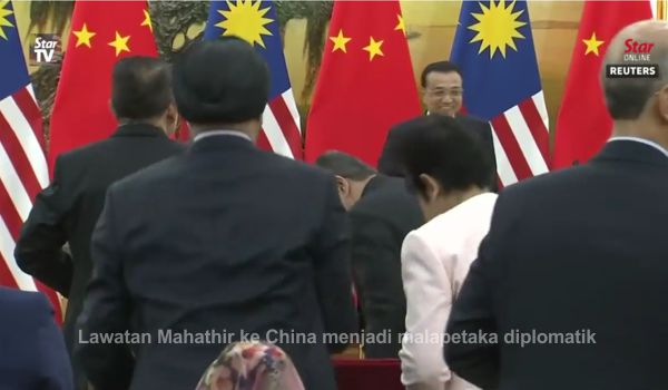 Lawatan Mahathir ke China menjadi malapetaka diplomatik