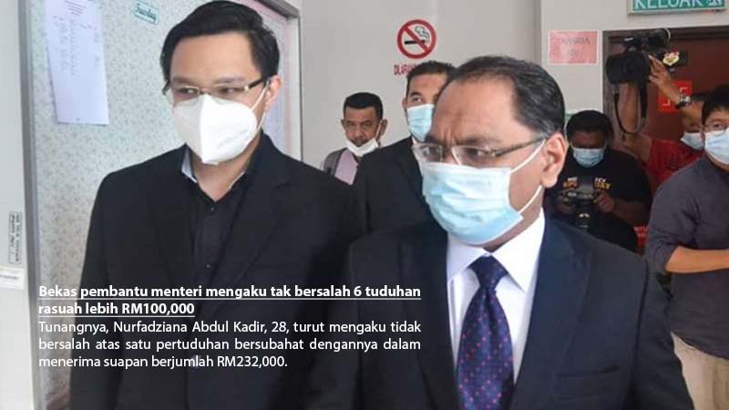Bekas pembantu menteri mengaku tak bersalah 6 tuduhan rasuah lebih RM100,000